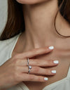 Bridal Set Engagement Ring Infinity 14k Gold Plated Cz Rose Copper rings