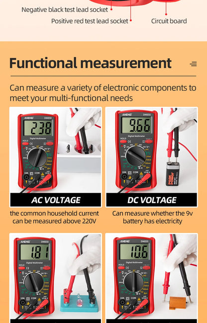 1999 Counts Digital Multimeter Electric Professional Automatic AC/DC Voltage Tester Current Ohm Ammeter Detector Tools