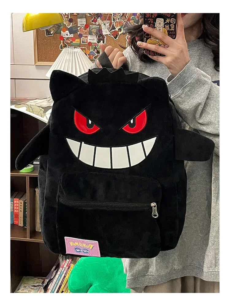 Gengar Plush Backpack Large Capacity Soft Shoulder Bag