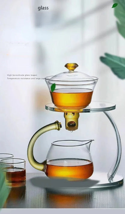 Heat-resistant Glass Teapot Holder Base Tea infusers Tea Ware Tea Making Kungfu Teapot Teacup Automatic Tea Set