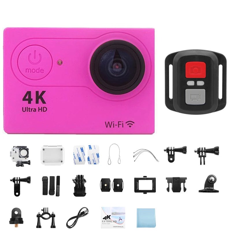 Ultra HD 4K Action Camera with WiFi Remote Control and Waterproof Housing