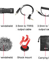 Professional Cardioid Shotgun Microphone for iPhone Android Smartphone PC Canon Nikon DSLR Camera Recording Vlog