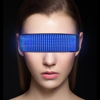 Bluetooth LED Luminous Glasses Prop For Party Bar Festival Performance DIY Shining Electronic Futuristic Eyewear