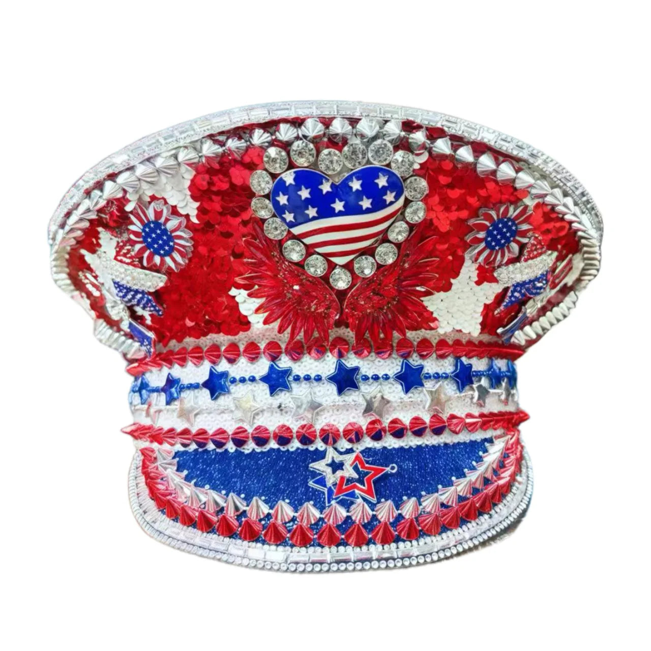 Captains Hat for Men Unisex Handmade Mardi Gras Hat Steampunk Burning Man Masquerade Party HongLuan Free Shipping