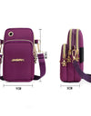 Mobile Phone Crossbody Bags Shoulder Bag Cell Phone Pouch With Headphone Plug 3 Layer Wallet