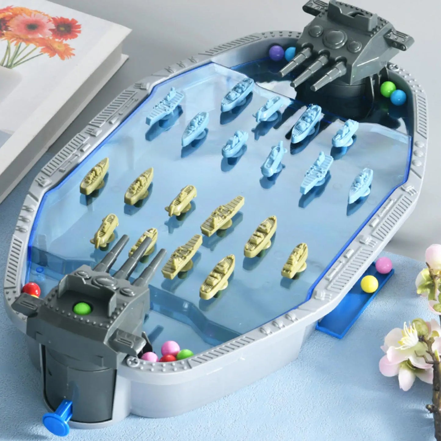 Navy Battle Desktop Catapult Game – Military & Dinosaur Toy
