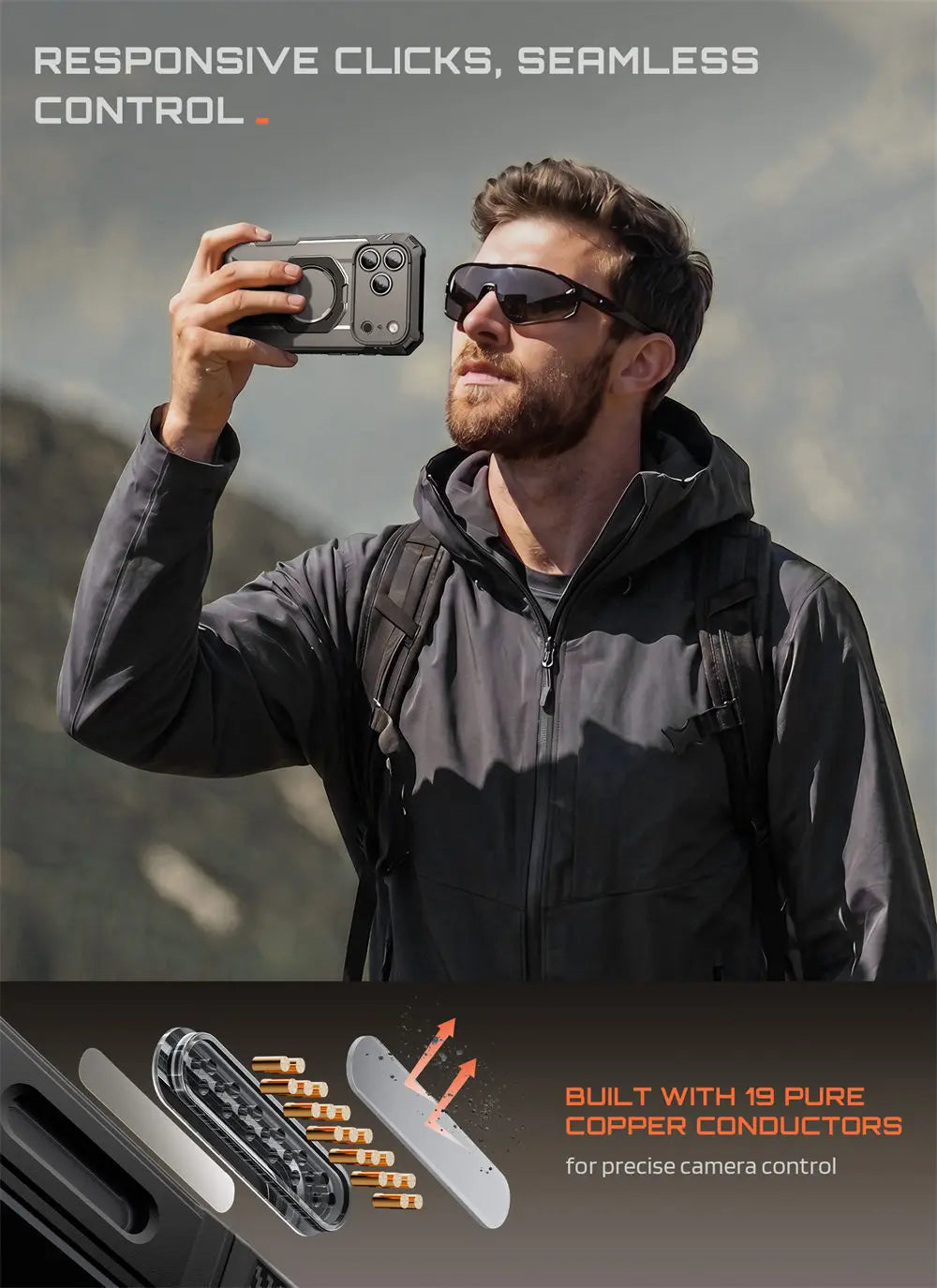 Rugged Magnetic Phone Case with Tempered Glass Screen Protector and Aluminium Kickstand for iPhone 17 Pro Max and iPhone 18 Pro Max