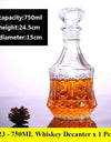 3 styles barware wine glass bottle 1000ml lead-free glass whiskey decanters for Liquor Scotch Bourbon