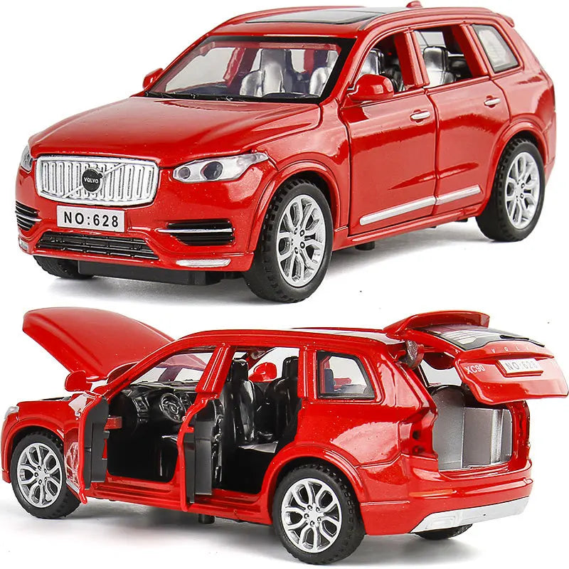 Simulation 1:32 Volvo XC90 SUV Alloy Diecast Metal Model Sound & Light Toy Car Central Control Ornaments Display Present For Boy
