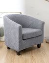 Tub Club Armchair Covers Leaves Jacquard Bar Chair Cover Solid Color Relax Single Sofa Slipcovers with Seat Cushion Cover Home