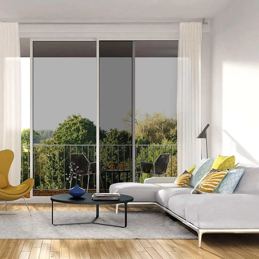 Window Tint Film for Cars Window Privacy Film Heat UV Block Scratch Resistant Blackout Auto Car Windshield Sun Shade Film