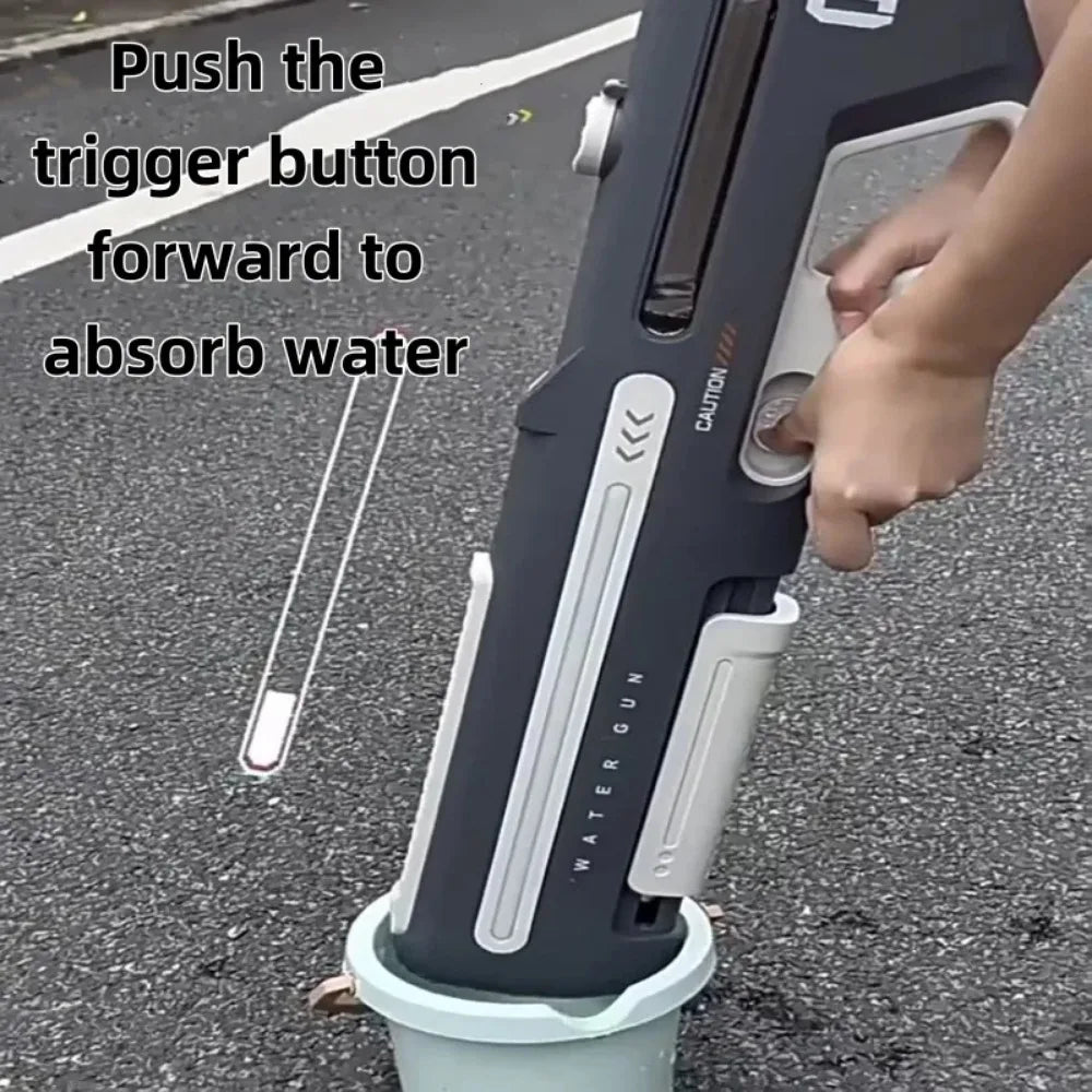 Pulse Electric Continuous Long-Range Water Gun Rechargeable Large Capacity Outdoor Water Blaster