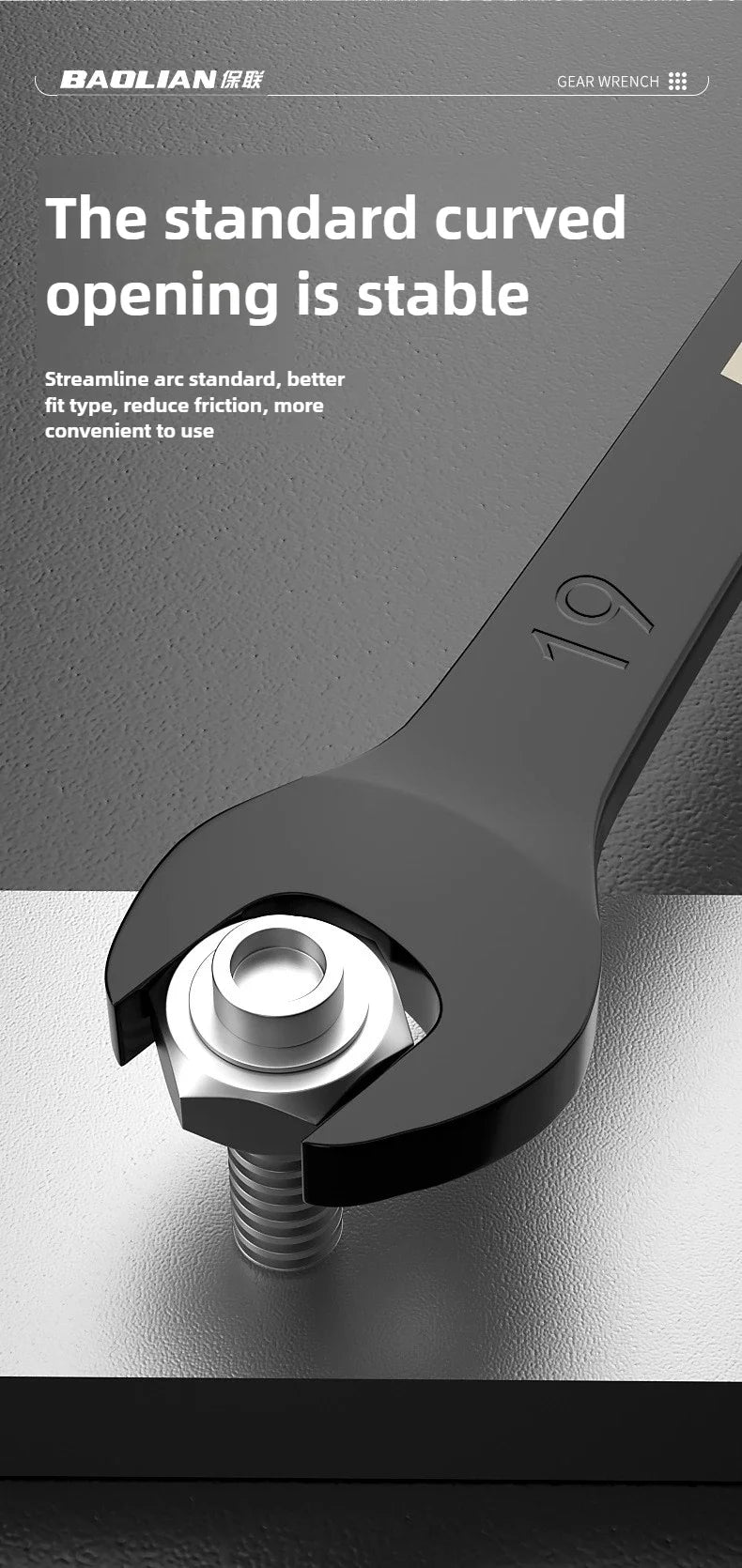 Dual Directional Fast Plum Blossom Ratchet Wrench, Industrial Grade Automatic Small Opening Dual-use Wrench Tool