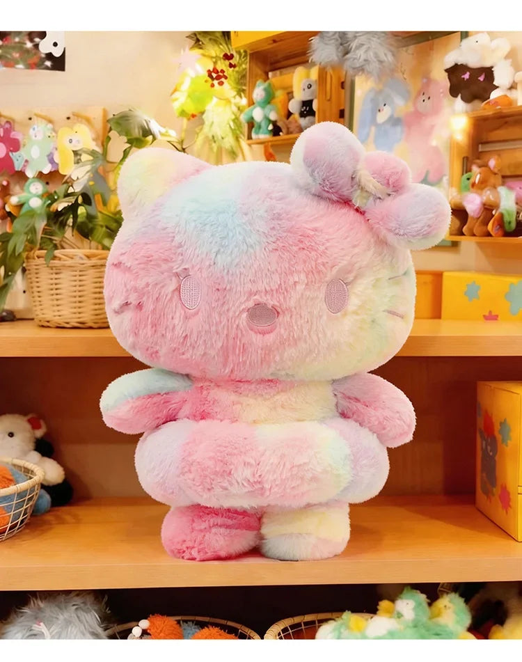 Sanrio Style Tie Dye Plush Doll Pillow Soft Stuffed Toy