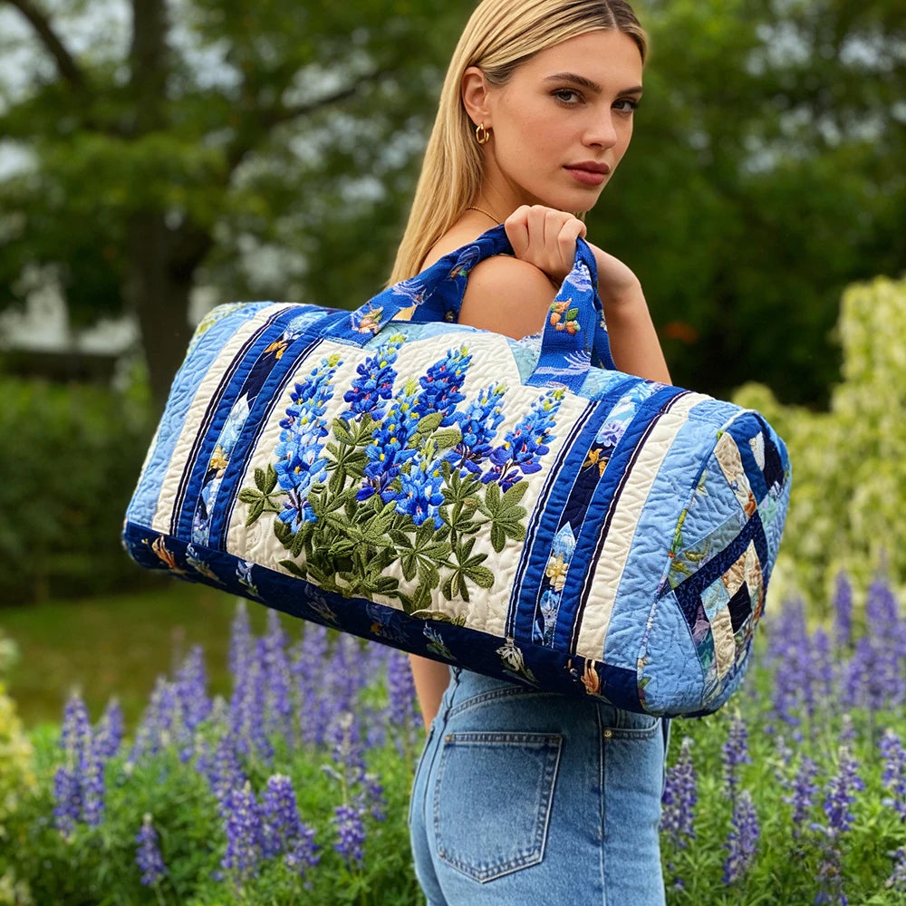 Fashion 3D Printed Quilted Travel Bag for Women Floral Tote Weekender Large Flower Pattern Carry On Handbag Vacation Bags