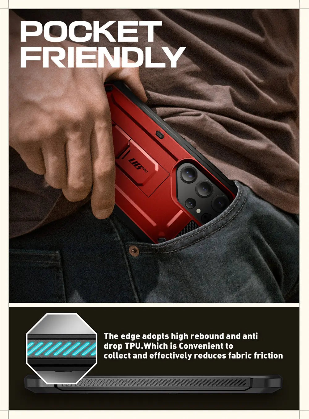 For Samsung Galaxy S25 Ultra Case UB Pro Full-Body Dual Layer Rugged Belt-Clip Phone Case with Built-in Screen Protector