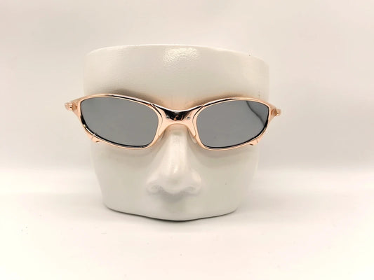 Polarized UV400 Cycling Sunglasses – Gold Metal Frame Fishing Riding Bicycle Eyewear
