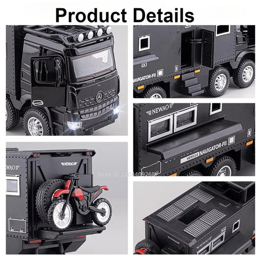 1:24 NOMADISM Raptor F150 RV Alloy Model Car Toy Metal Diecast Miniature Off Road Vehicle Models Sound Light Toys For Gifts