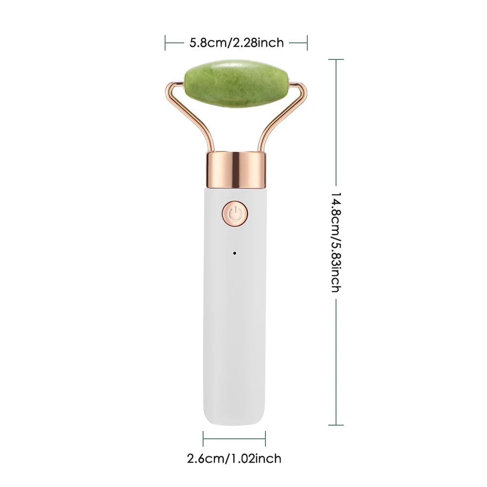 Electric Jade Massage Roller Red Blue Light Facial Massager Lifting and Firming of Facial Skin Face Roller Massage Device