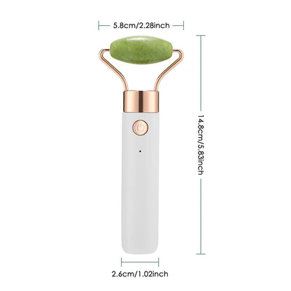 Electric Jade Massage Roller Red Blue Light Facial Massager Lifting and Firming of Facial Skin Face Roller Massage Device