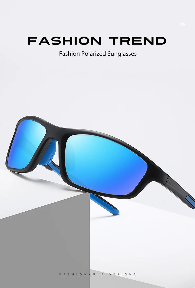 TR90 Polarized Outdoor Sports Sunglasses UV400 Mirror Anti-Glare Driving Glasses for Men Women