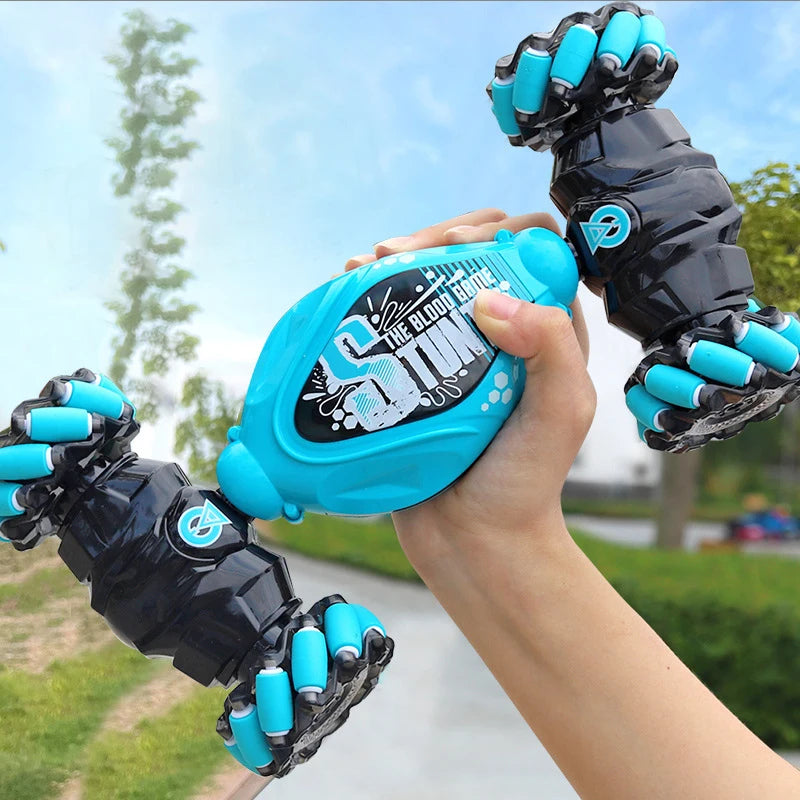 4WD RC Drift Car With Music Led Lights 2.4G Gesture Radio Remote Control Spray Stunt Car 360° Rotating Climbing Car Toys Gift