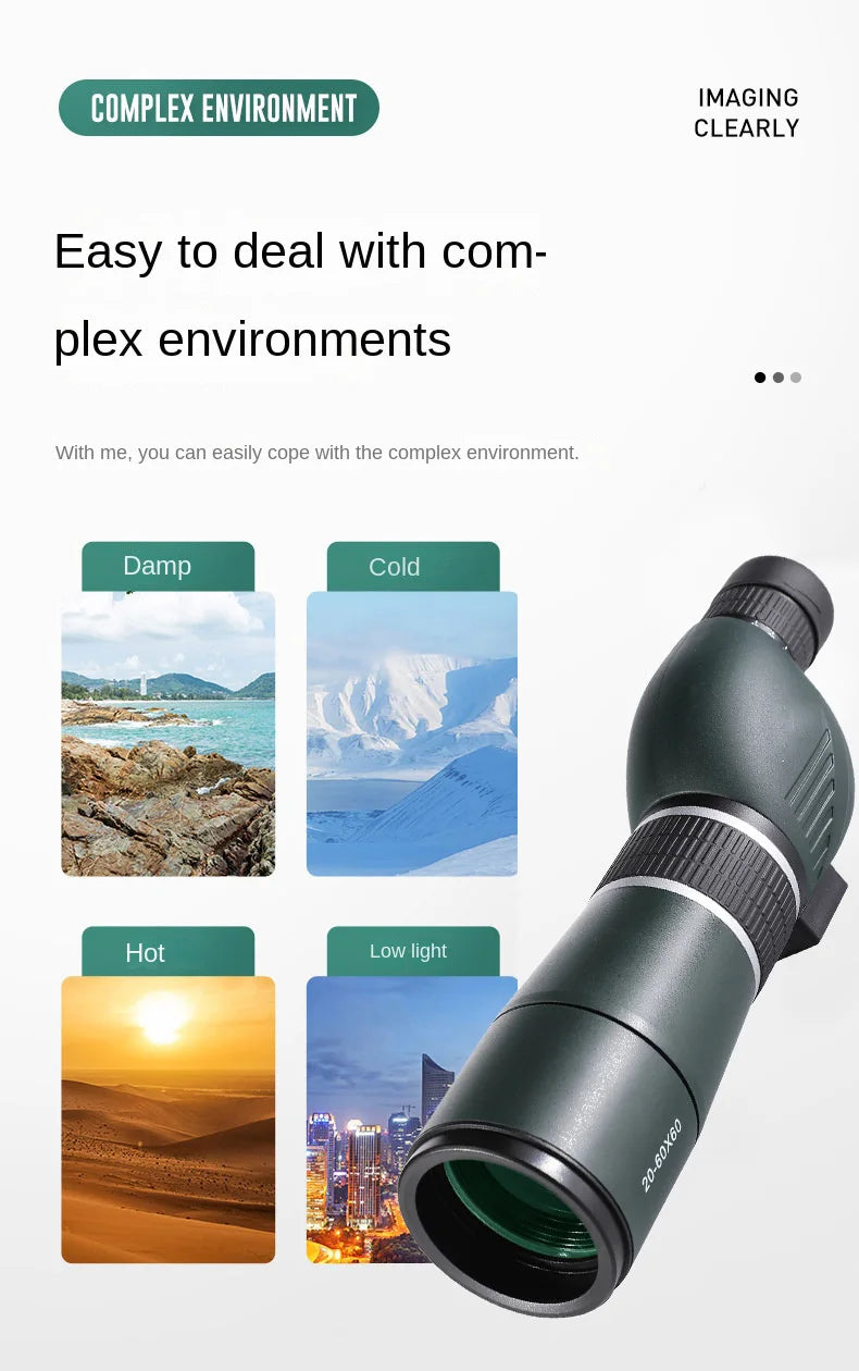 Monocular Zoom Telescope Powerful Monocular Bak4 Prism Waterproof Anti-Fog Camping Bird Watching Landscape Telescopes For Phone