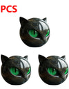 Green Eyes Cat Head Sculpture 3D Resin Healing Stone Marble Texture Cats Figurines Sculpture Gifts for Cat Lovers Women Men