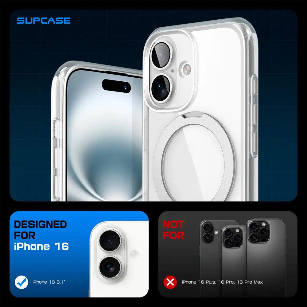 For iPhone 16 Case with Camera Control Capture Button UB Mag Stand Series Shockproof Protective  Phone Case