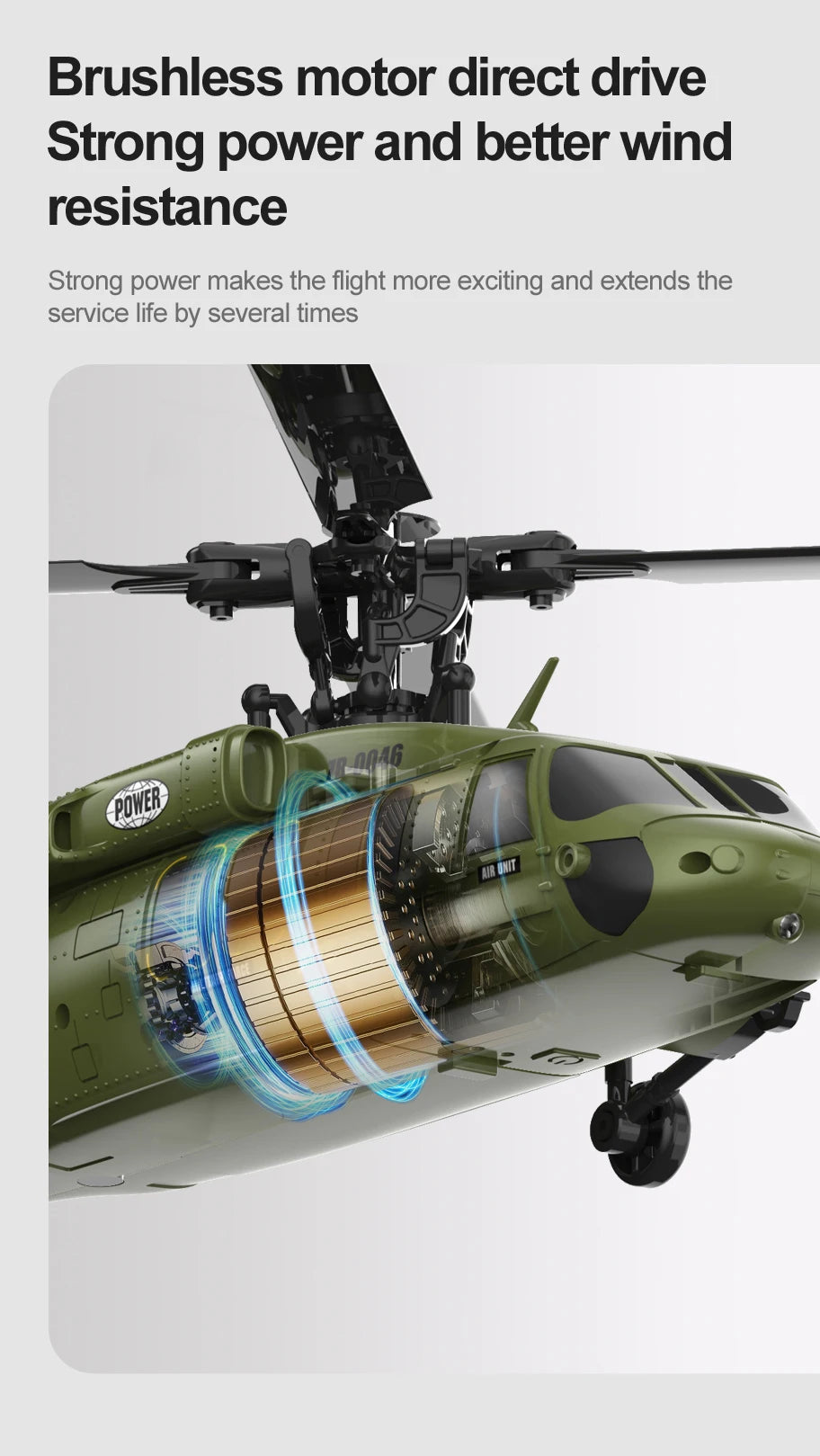 Remote Control Black Hawk Helicopter With Optical Flow Positioning