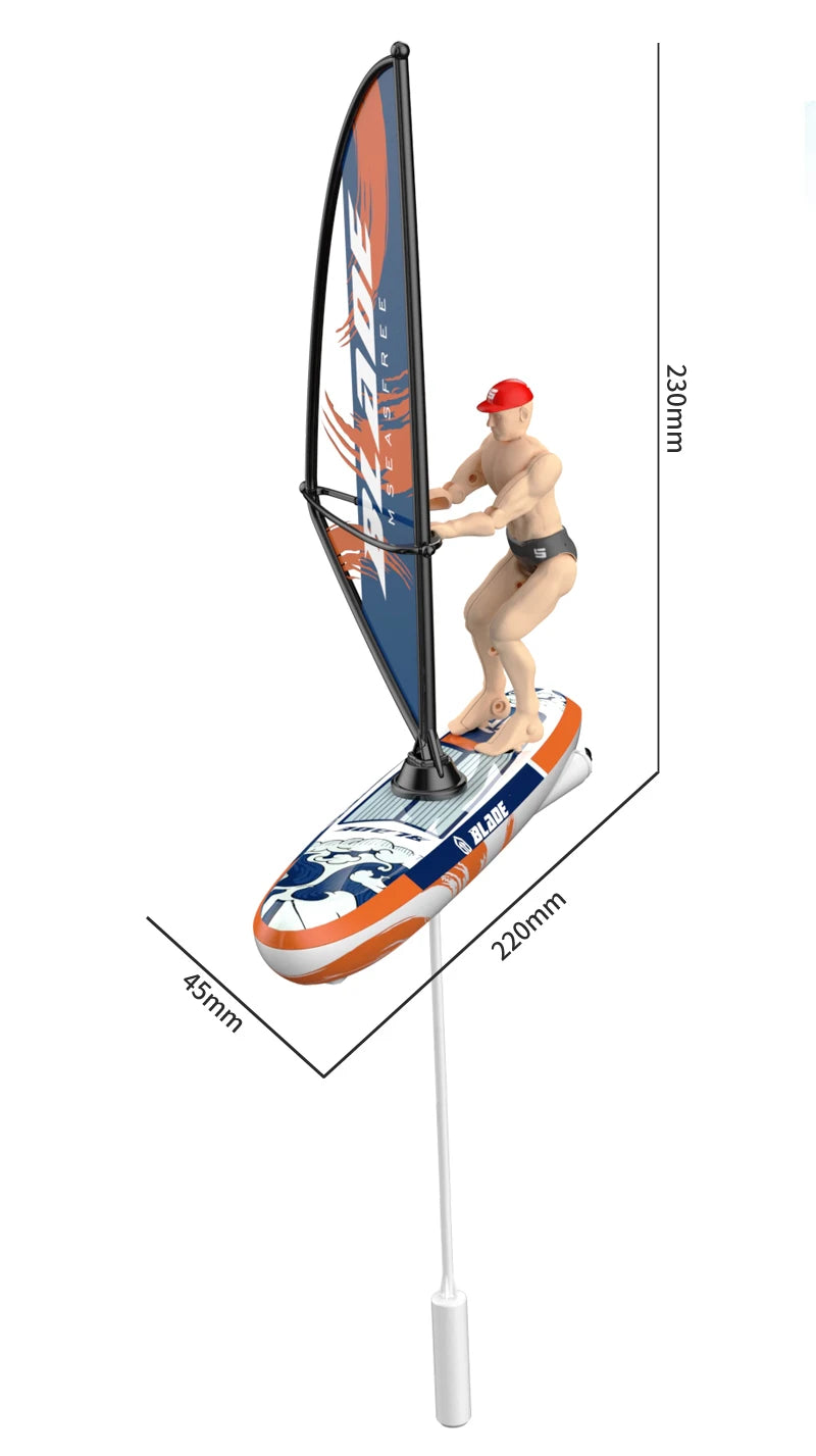 Rc Boat Sailboat Yachting Kayaking Remote Control Sailing Rowing Boat Paddling Summer Pool Waterproof Water Competition Toy