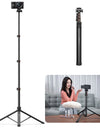 1.6m Extendable Tripod Selfstick Light Stand for Camera Smartphone Fill Light for Video Live-streaming