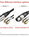 XLR to RCA Cable RCA Male to XLR 3 Pin Cannon Female Audio Video Cable for Amplifier Mixing Plug Cable 1m 1.5m 2m 3m 5m 8m