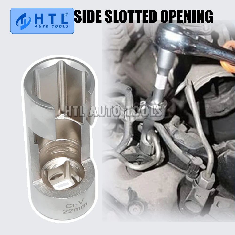 14Pcs/set 8mm To 22mm 3/8" 1/2" Fuel Line Socket Wrench Union Nut Socket Open Oil Pipe Removal Sleeve Car Repairing Tools