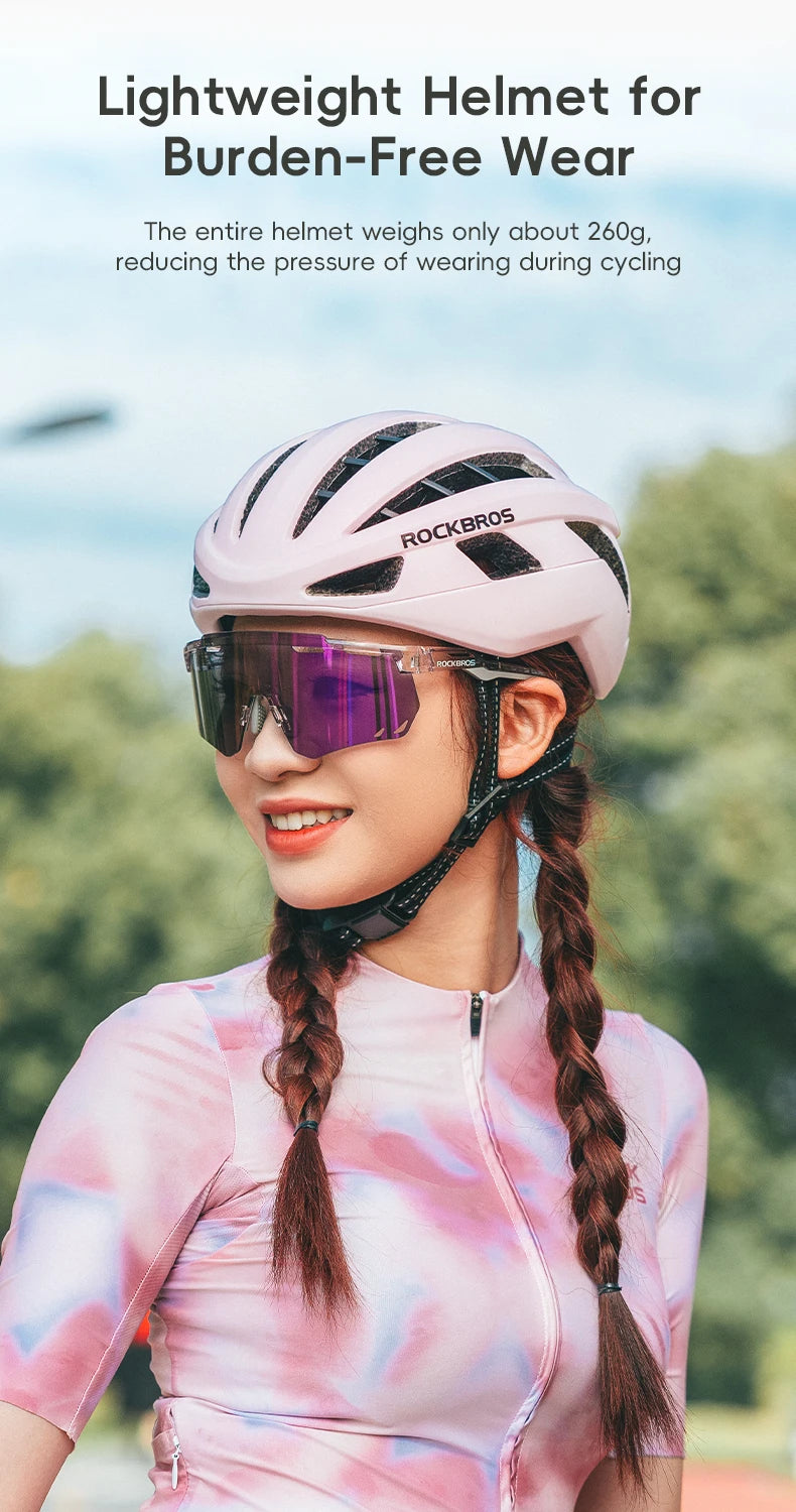 Cycling Helmet for Adults Adjustable Mountain Road Bike Helmet Breathable Intergrally-molded Head Bicycle Helmet