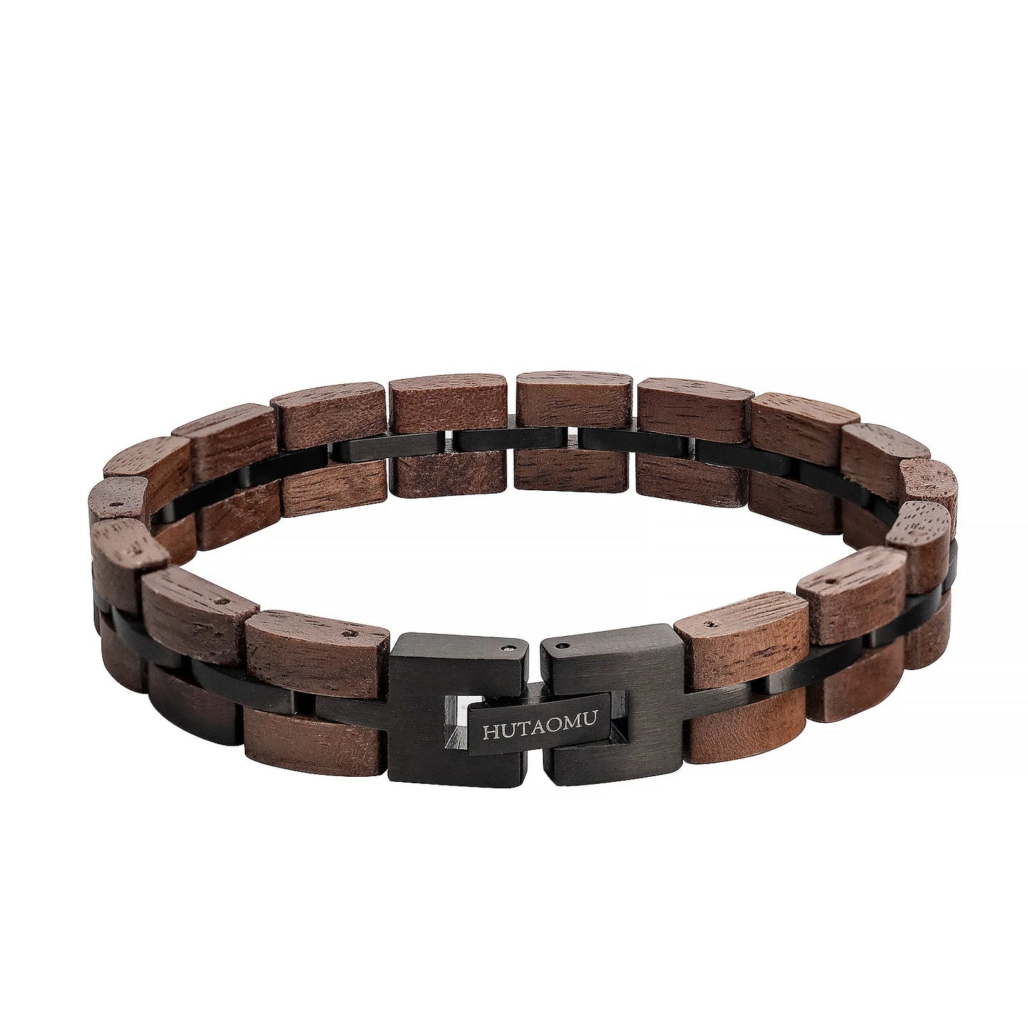 Bracelet Metal Stainless Steel Wood Strap Jewelry