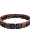 Bracelet Metal Stainless Steel Wood Strap Jewelry