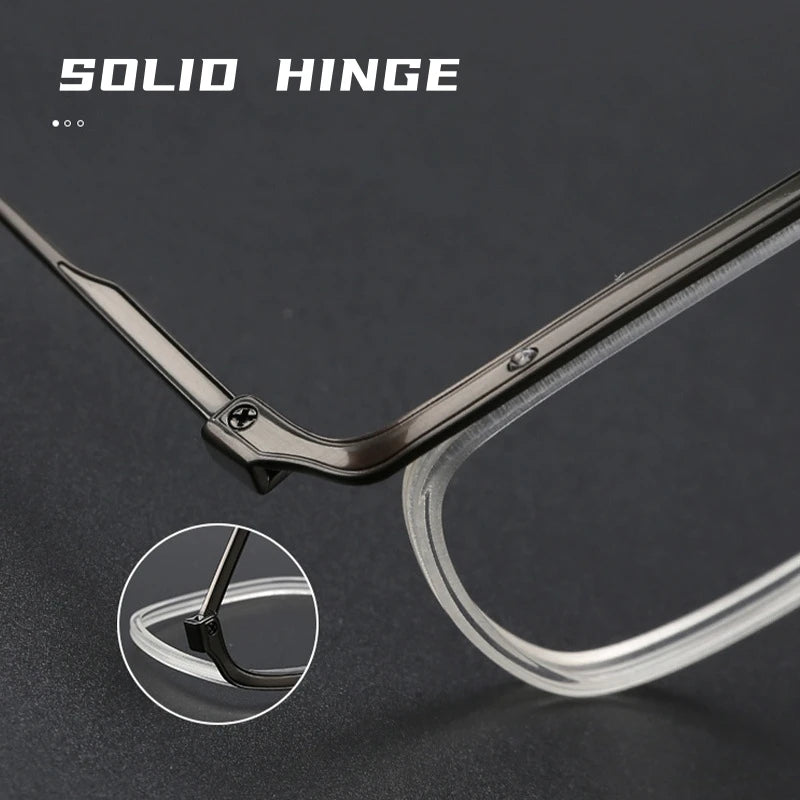 Ultra-light Business Simple Luxury Eyewear Square Retro Pure Titanium Big Optical Prescription Glasses Frame Men DT106