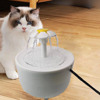 Cat Water Fountain Auto Filter Transparent Cat Drinker USB Electric Mute Recirculate Filtering Drinker for Cats Water Dispenser