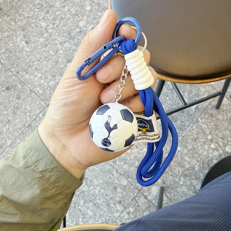 Football Club PU Keychain Soccer Fan Backpack Charm Collectible Gift
