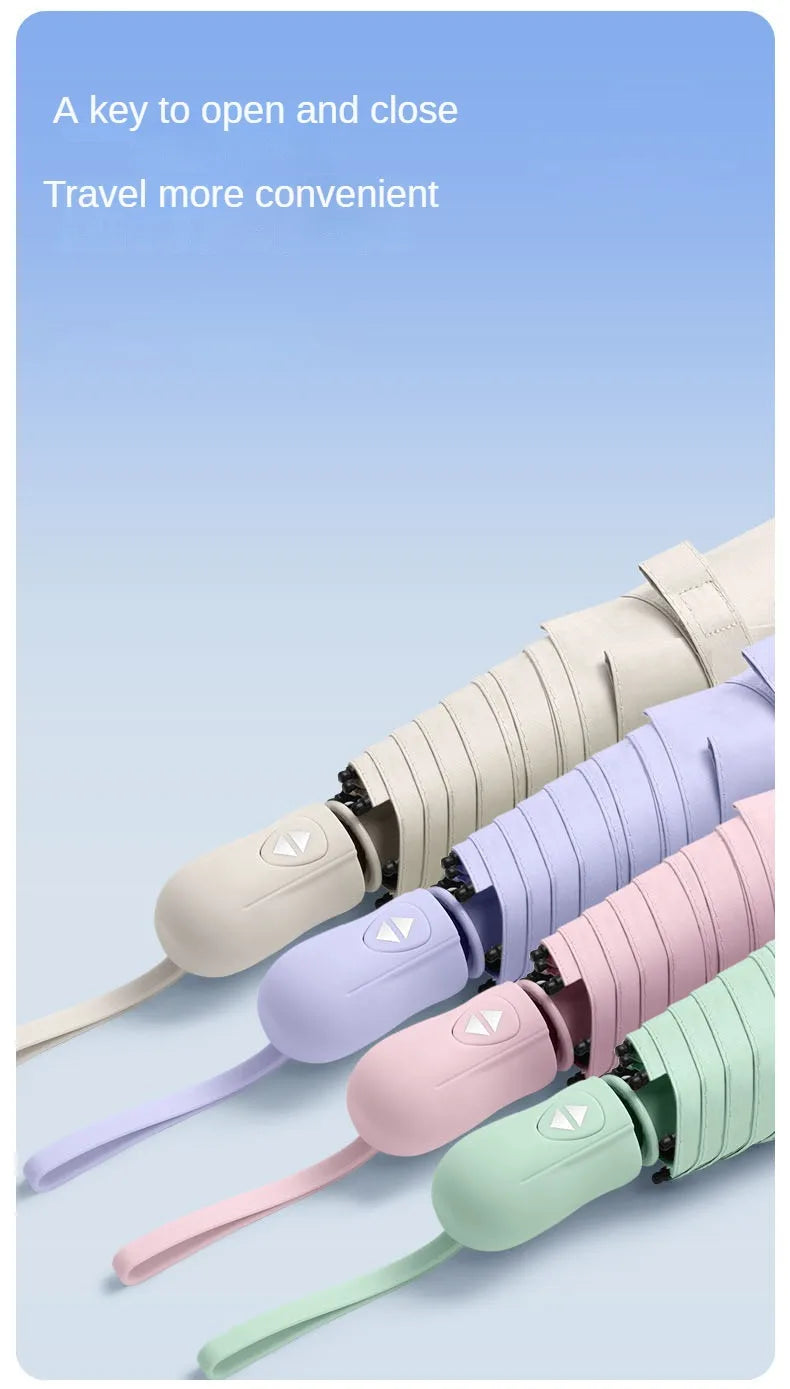 Ultra lightweight and portable automatic umbrella for women, suitable for both weather and sun protection