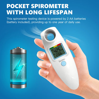 Digital Peak Flow Meter for Forced Expiratory Volume Lung Tester Portable Home Asthma COPD Control Device