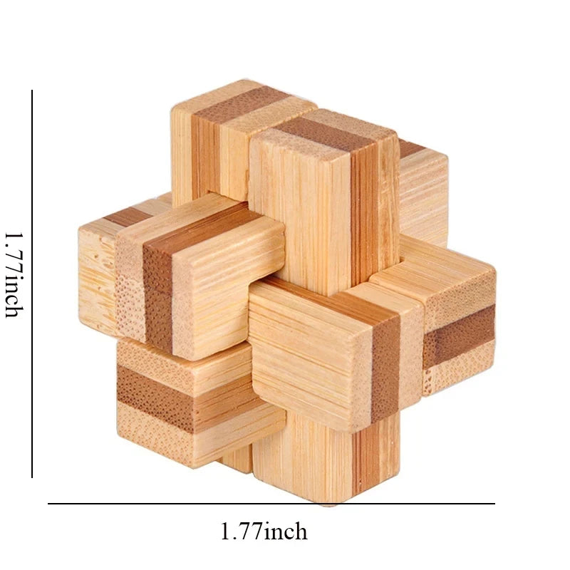 Wooden Kong Ming Lock Lu Ban Lock IQ Brain Teaser Puzzle Games  3D Puzzles for Adults Montessori Educational Toys