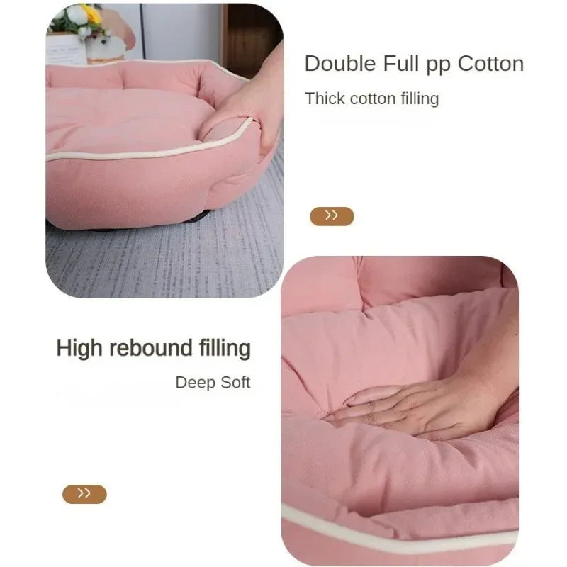 Fluffy Plush Pet Sofa Bed Cushion for Dogs and Cats