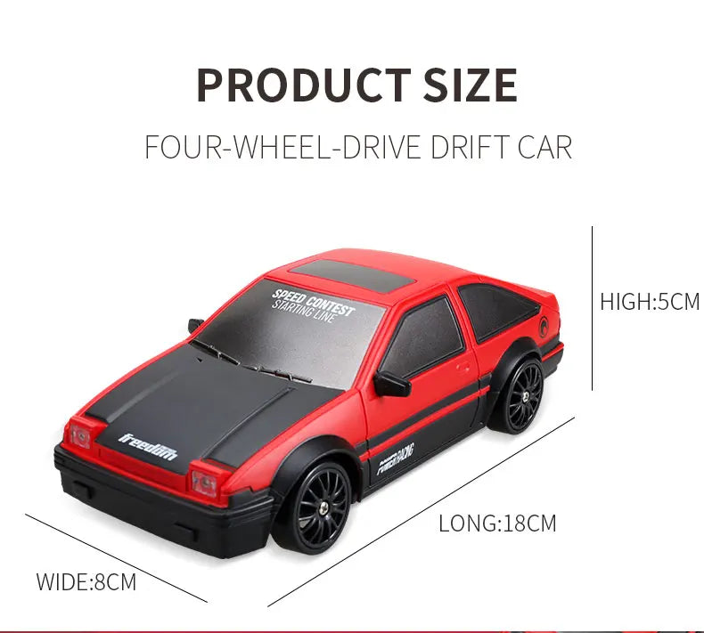 2.4G Drift Rc Car 4WD RC Drift Car Toy Remote Control GTR Model AE86 Vehicle Car RC Racing Car Toy for  Christmas Gifts