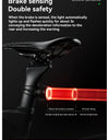 ROAD TO SKY Bicycle Taillight Smart Brake Vibrate Sensing Bike Rear Light Waterproof Type-C MTB Road Cycling Tail Light