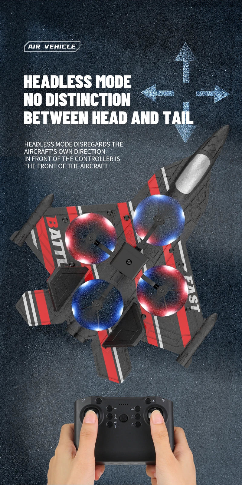 RC Plane with Camera Helicopter Remote Control Aircraft Obstacle Avoidance Fighter 2.4G Airplane EPP Foam Plane  Toys