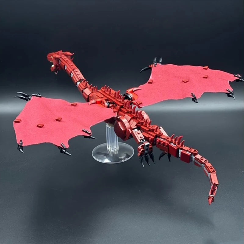 806PCS Lordes of the Rings Saga Smaug Dragon Model Detailed Moc diy Education Building Blocks Birthday Toys Gift for LOTRes Fans