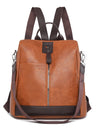 Backpacks PU Leather Travel Back Pack Ladies Large Capacity Shoulder Handbags