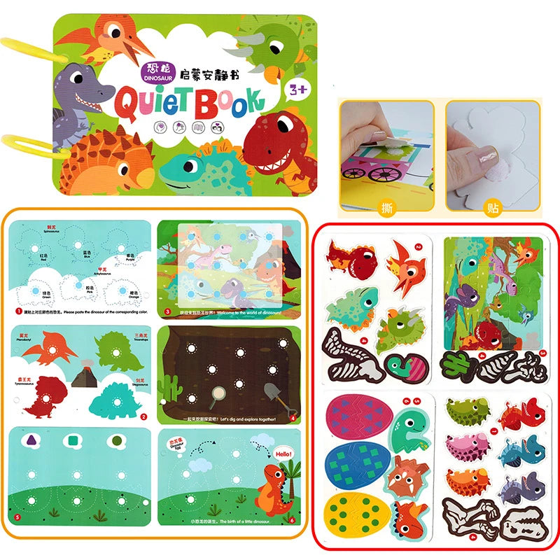 Montessori  Busy Book My First Quiet Book Paste Learning Educational Toys Books  Matching Game Toys for 1 to 3 Y